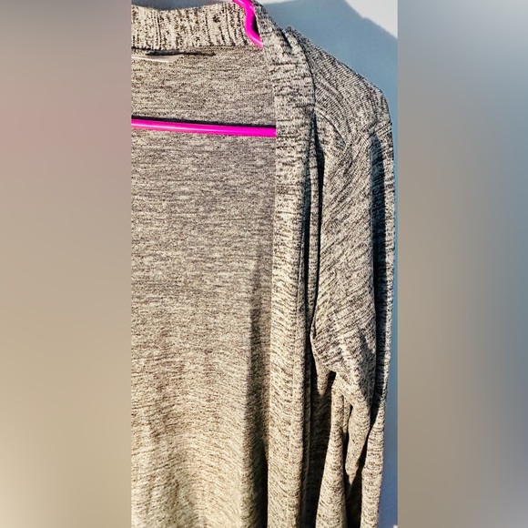 Women’s Hello Mello small Long Cardigan, blue gray color. 42.5 in length - Picture 3 of 5